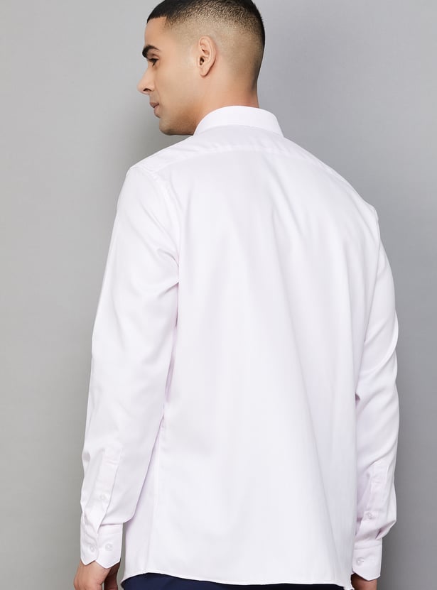 LOUIS PHILIPPE Herringbone Classic Fit Shirt