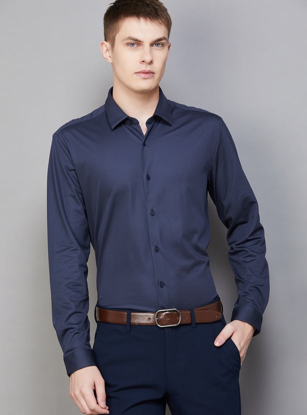 LOUIS PHILIPPE Solid Slim Fit Formal Shirt