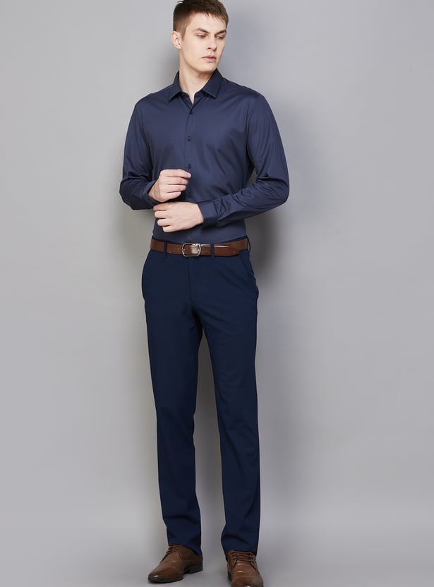 LOUIS PHILIPPE Solid Slim Fit Formal Shirt