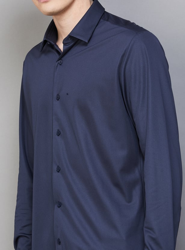 LOUIS PHILIPPE Solid Slim Fit Formal Shirt