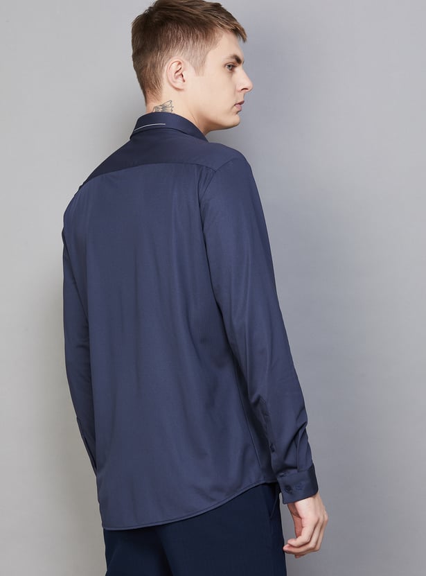 LOUIS PHILIPPE Solid Slim Fit Formal Shirt