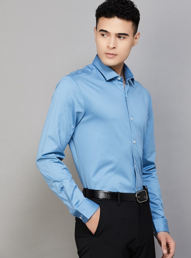 LOUIS PHILIPPE Solid Slim Fit Formal Shirt