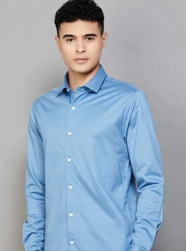 LOUIS PHILIPPE Solid Slim Fit Formal Shirt