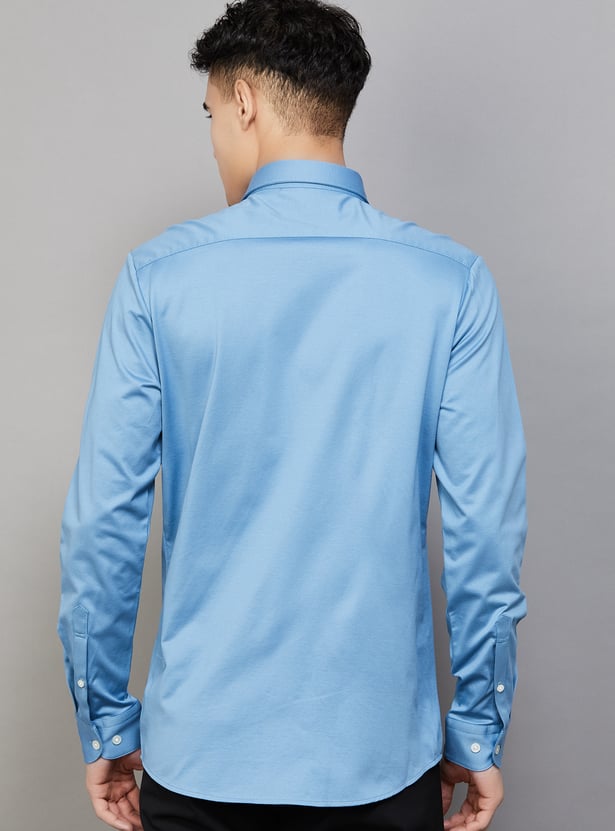 LOUIS PHILIPPE Solid Slim Fit Formal Shirt