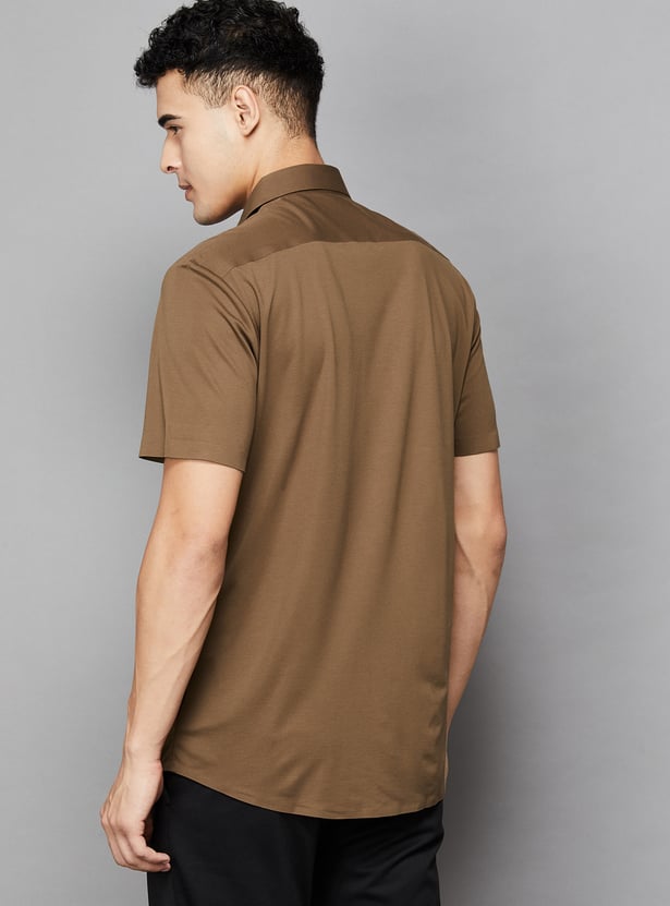 LOUIS PHILIPPE Solid Slim Fit Formal Shirt