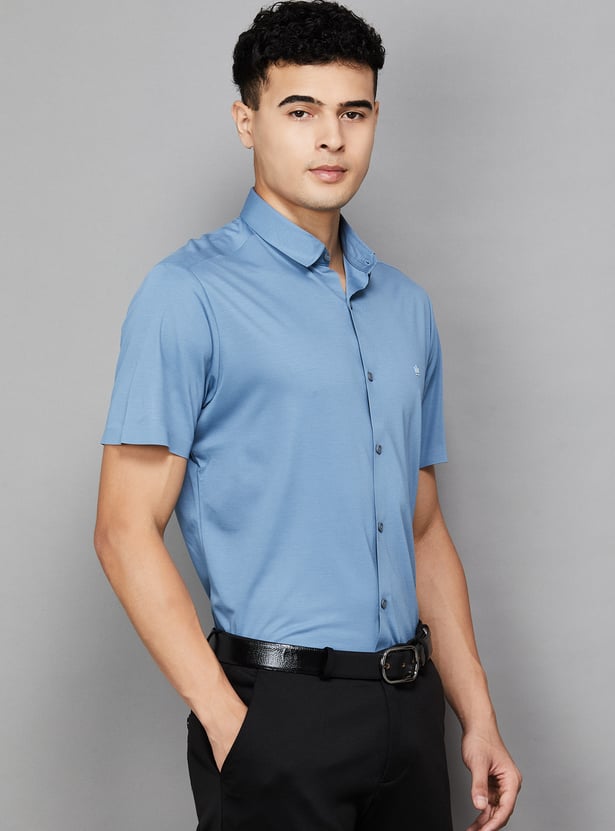 LOUIS PHILIPPE Solid Slim Fit Formal Shirt