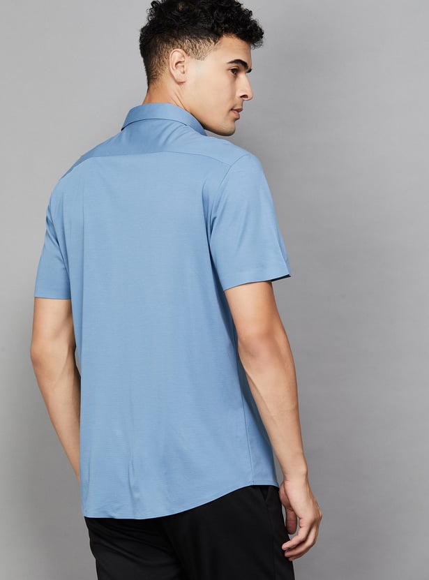 LOUIS PHILIPPE Solid Slim Fit Formal Shirt