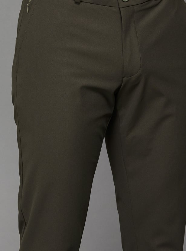 LOUIS PHILIPPE Solid Regular Formal Trousers