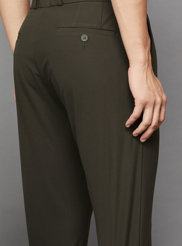 LOUIS PHILIPPE Solid Regular Formal Trousers