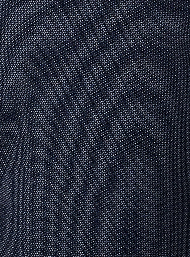 LOUIS PHILIPPE Solid Comfy Tapered Fit Formal Trousers