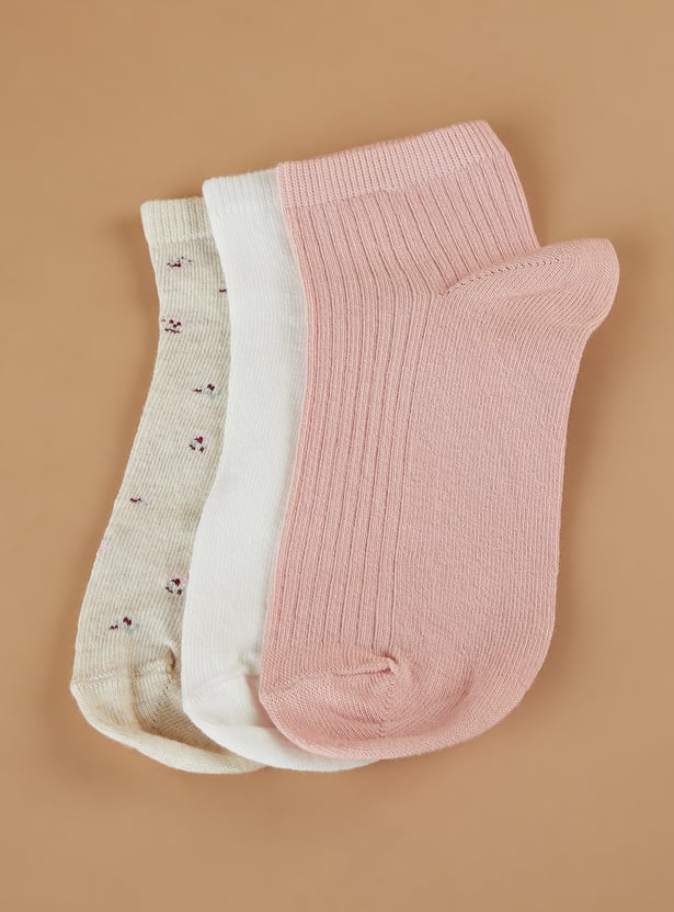 GINGER Assorted Ankle Length Socks - Pack of 3