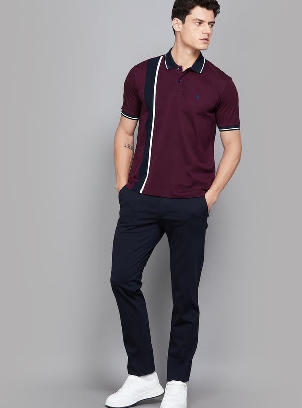 LP SPORT Solid Slim Tapered Trousers