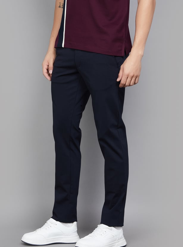 LP SPORT Solid Slim Tapered Trousers