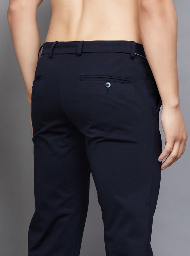 LP SPORT Solid Slim Tapered Trousers
