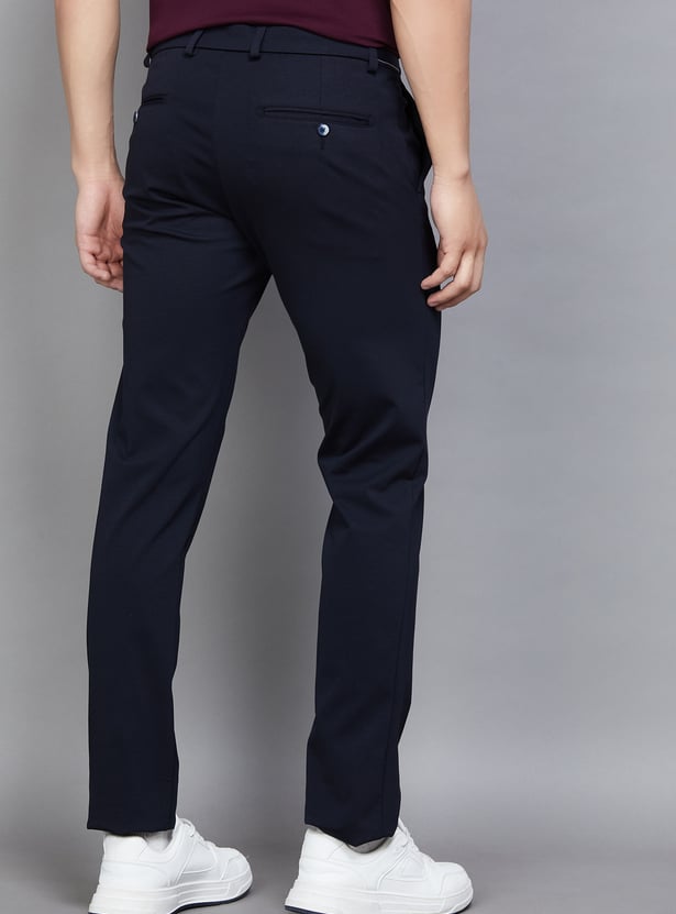 LP SPORT Solid Slim Tapered Trousers