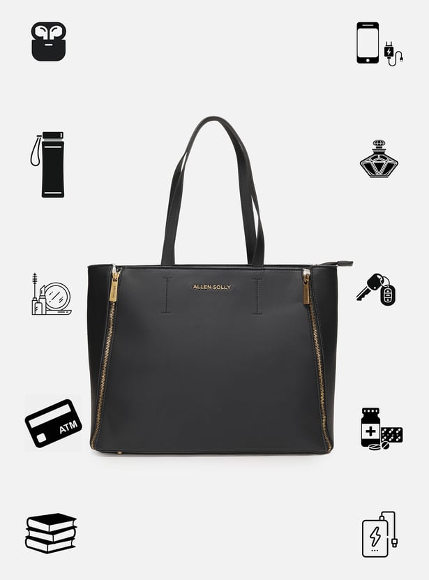 ALLEN SOLLY Solid Laptop Bag