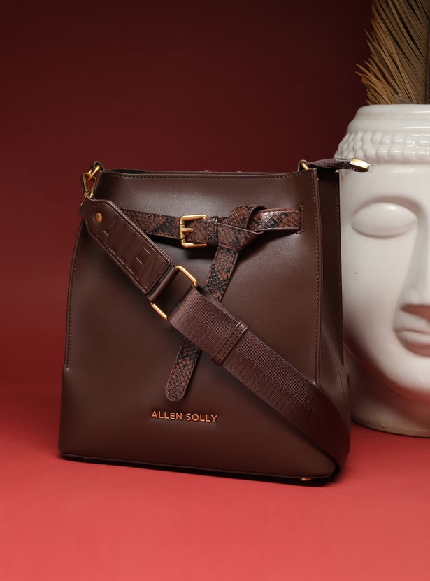 ALLEN SOLLY Textured Shoulder Bag
