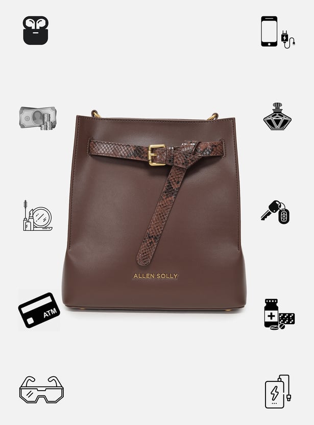 ALLEN SOLLY Textured Shoulder Bag