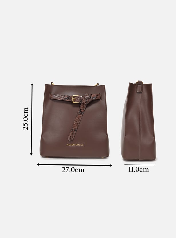 ALLEN SOLLY Textured Shoulder Bag