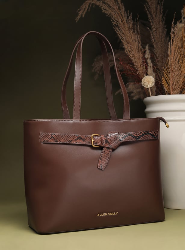 ALLEN SOLLY Solid Laptop Bag