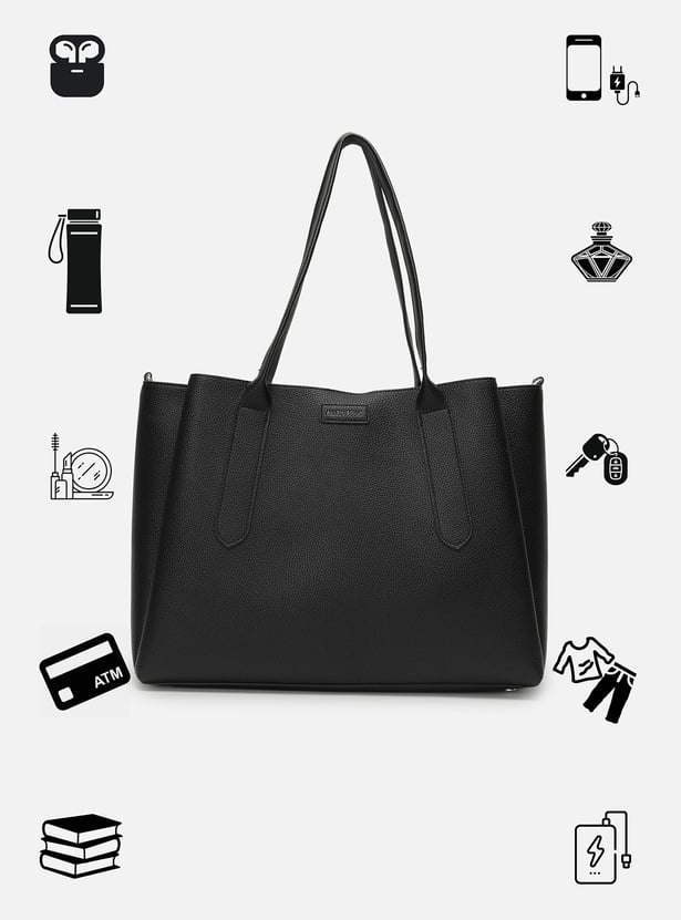 ALLEN SOLLY Solid Laptop Bag