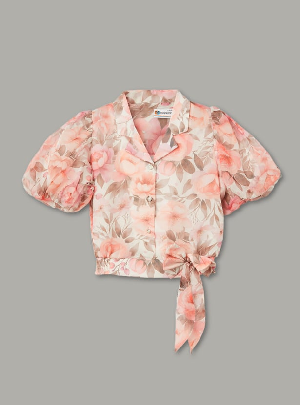 PEPPERMINT Girls Printed Top with Trousers Set