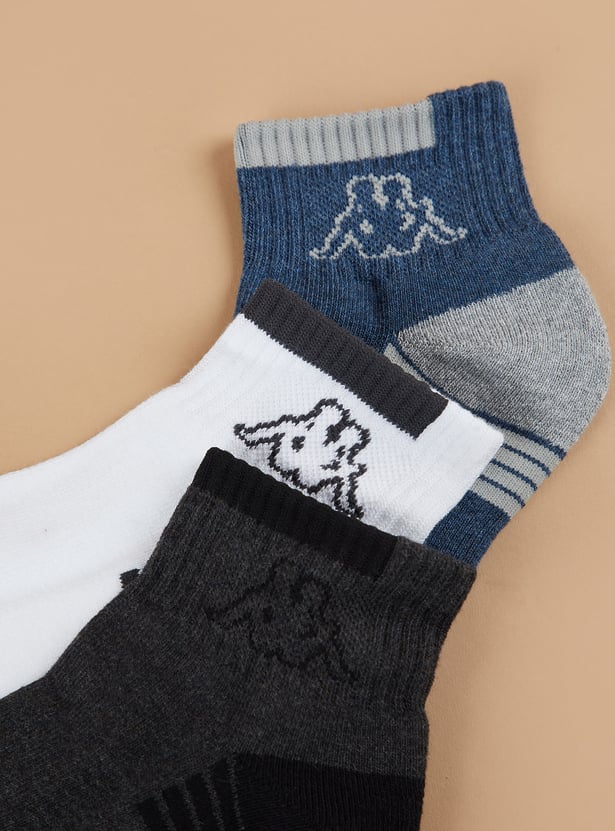 KAPPA Solid Ankle Length Socks - Pack of 3