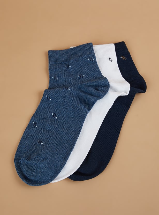 CODE Patterned Ankle Length Socks - Pack of 3