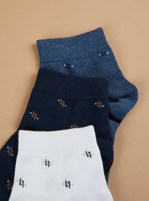 CODE Patterned Ankle Length Socks - Pack of 3