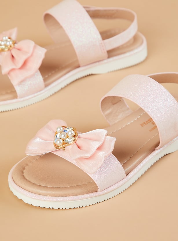FAME FOREVER Girls Bow Detail Sandals