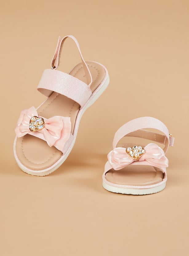 FAME FOREVER Girls Bow Detail Sandals