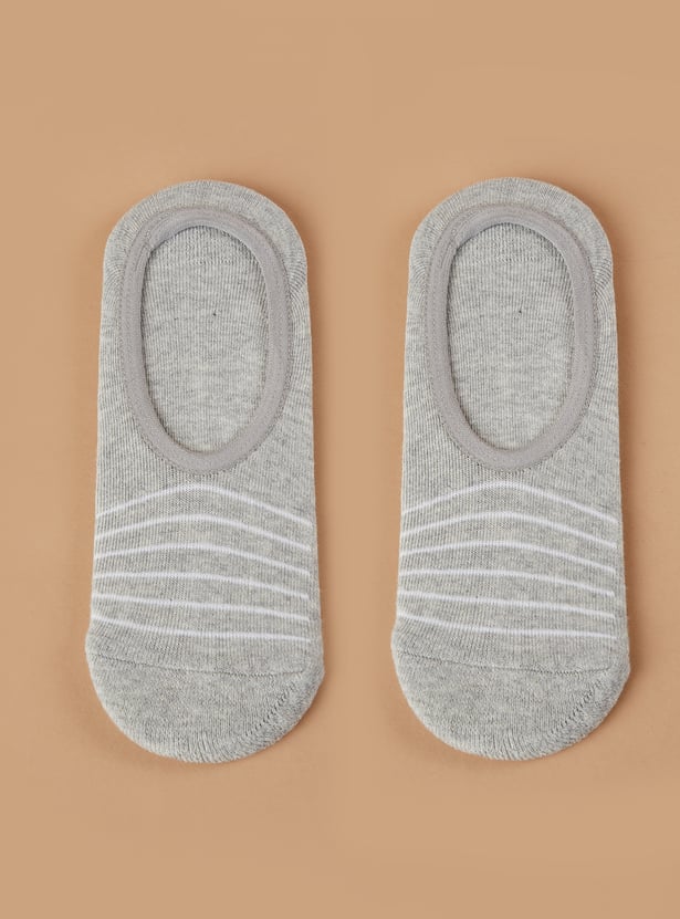 FORCA Striped No Show Socks - Pack of 3