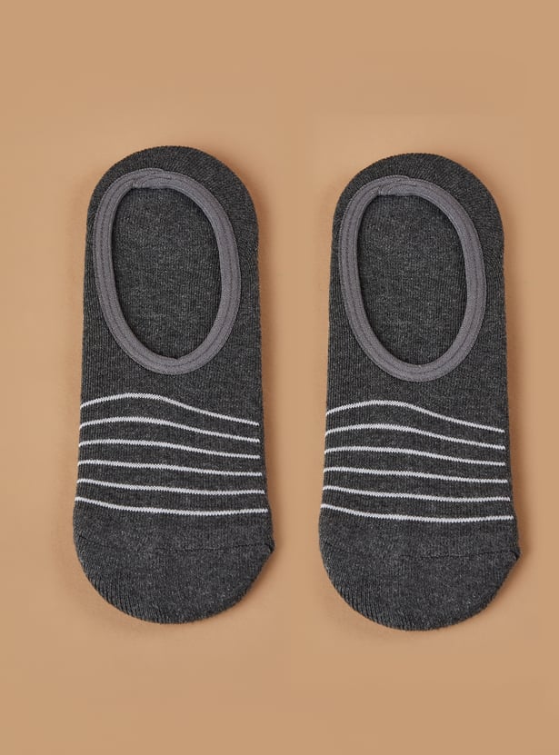 FORCA Striped No Show Socks - Pack of 3