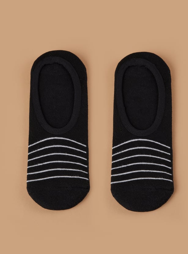 FORCA Striped No Show Socks - Pack of 3