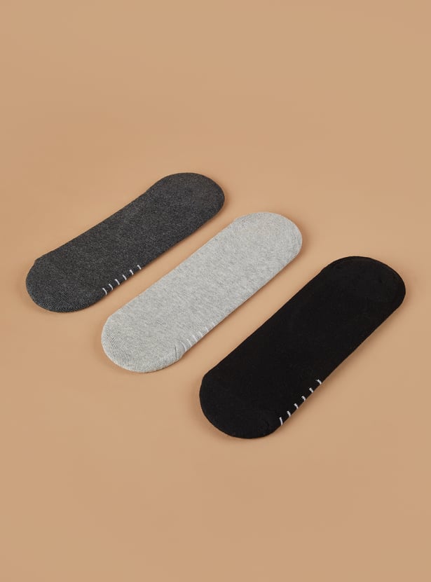 FORCA Striped No Show Socks - Pack of 3