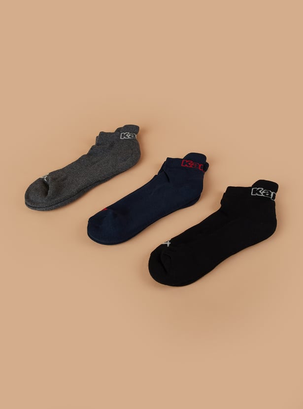KAPPA Solid Ankle Length Socks - Pack of 3