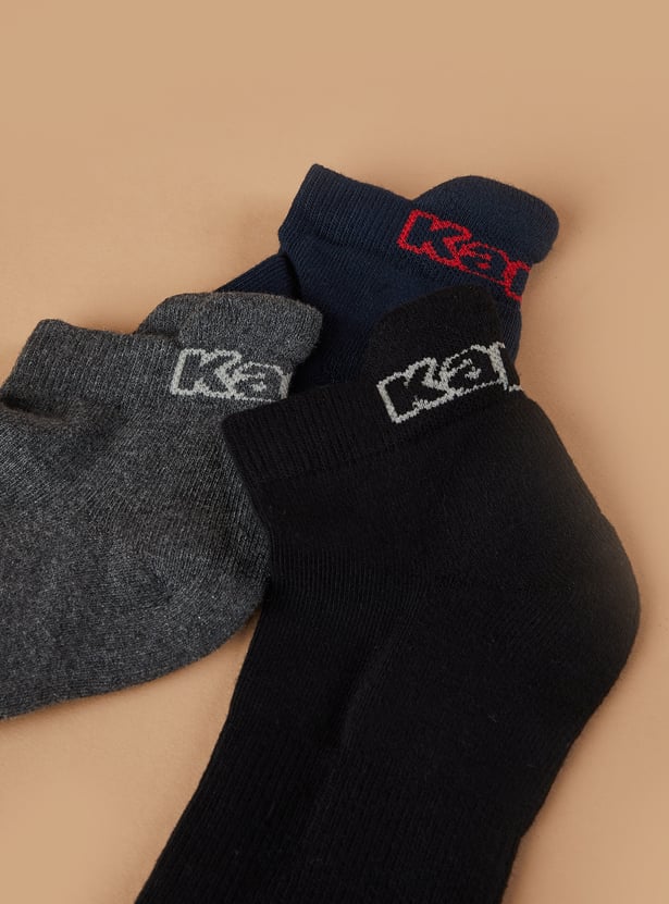 KAPPA Solid Ankle Length Socks - Pack of 3