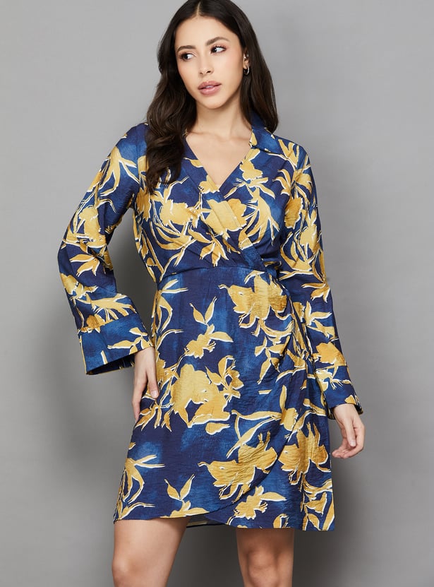 AND Floral Print Wrap Dress