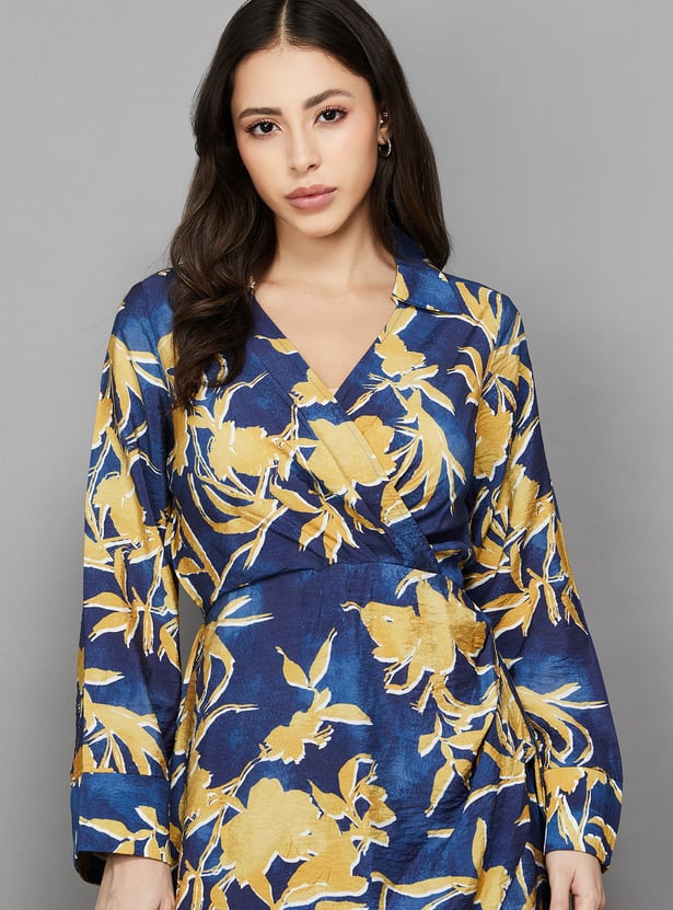 AND Floral Print Wrap Dress