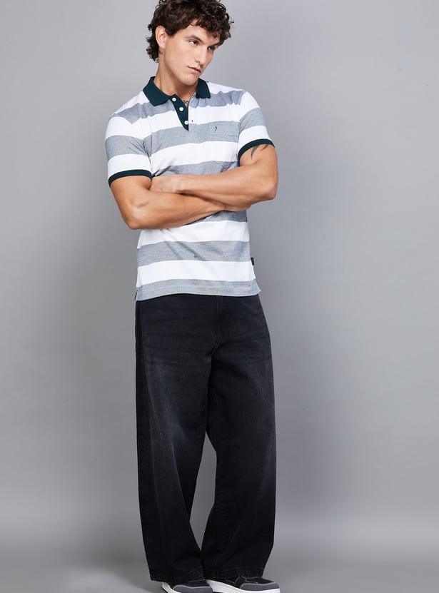 INDIAN TERRAIN Striped Polo T-shirt