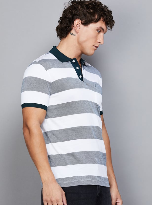 INDIAN TERRAIN Striped Polo T-shirt