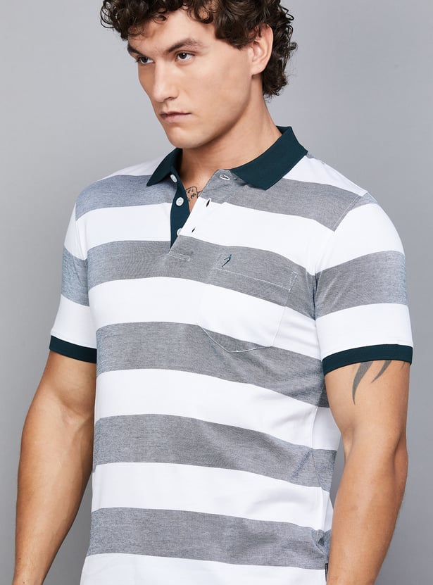 INDIAN TERRAIN Striped Polo T-shirt