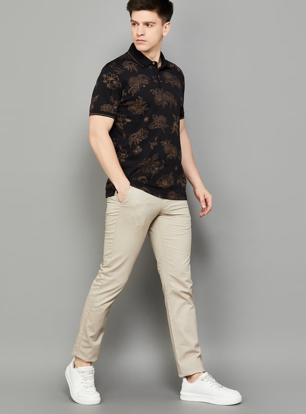 INDIAN TERRAIN Solid Brooklyn Trousers (Slim Straight)