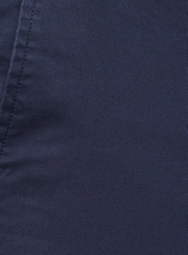 INDIAN TERRAIN Solid Brooklyn Trousers (Slim Straight)