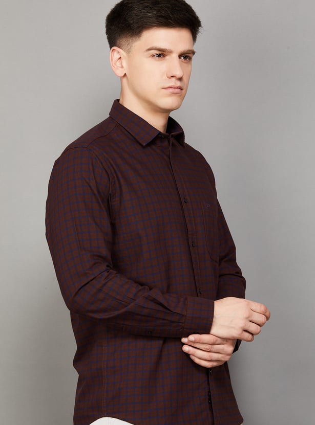 COLORPLUS Checked Regular Fit Shirt