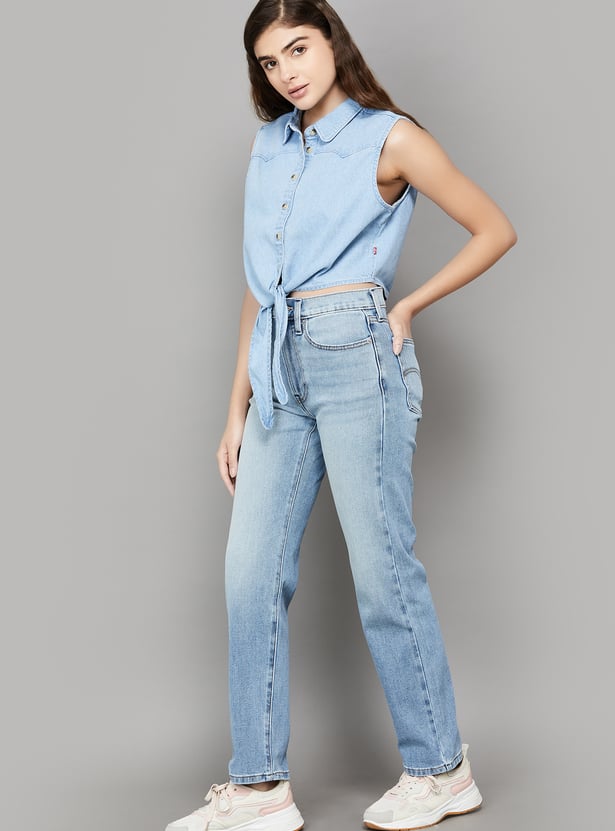 LEVI'S Solid High-Rise Jeans