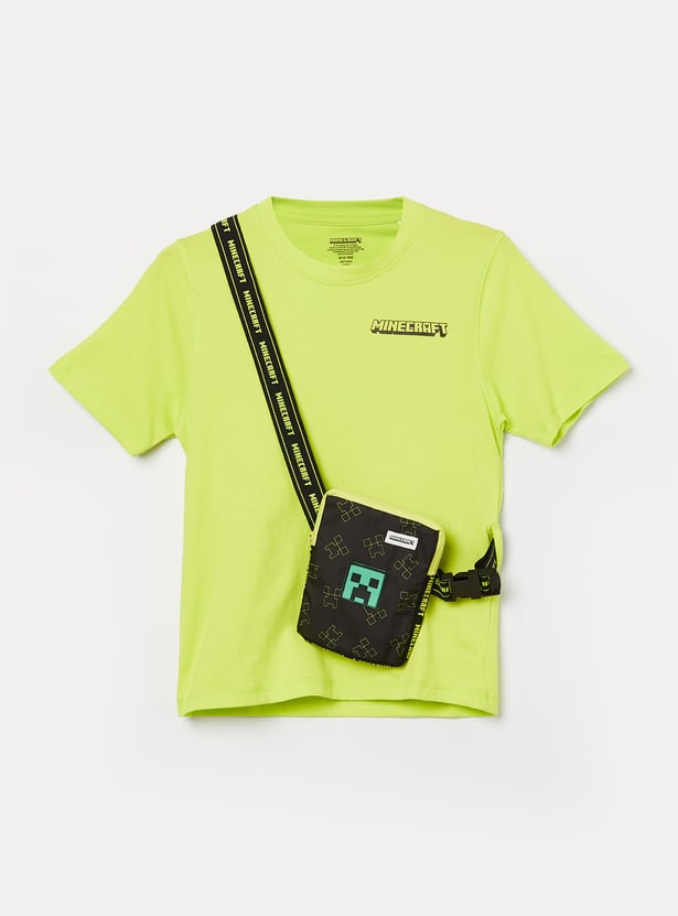 KIDSVILLE Boys Minecraft Pocket Detail T-shirt