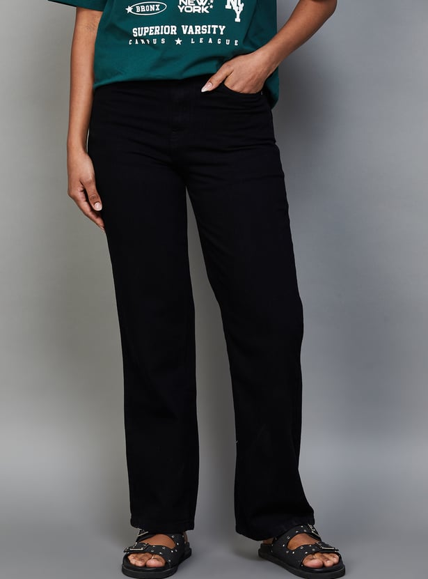 KRAUS Solid Straight Fit Jeans