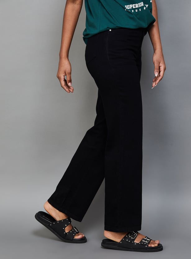 KRAUS Solid Straight Fit Jeans
