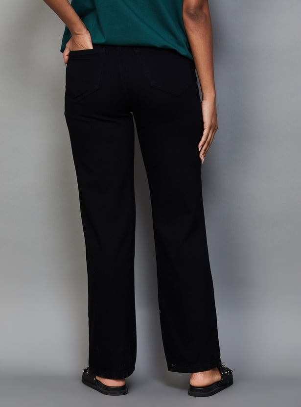 KRAUS Solid Straight Fit Jeans